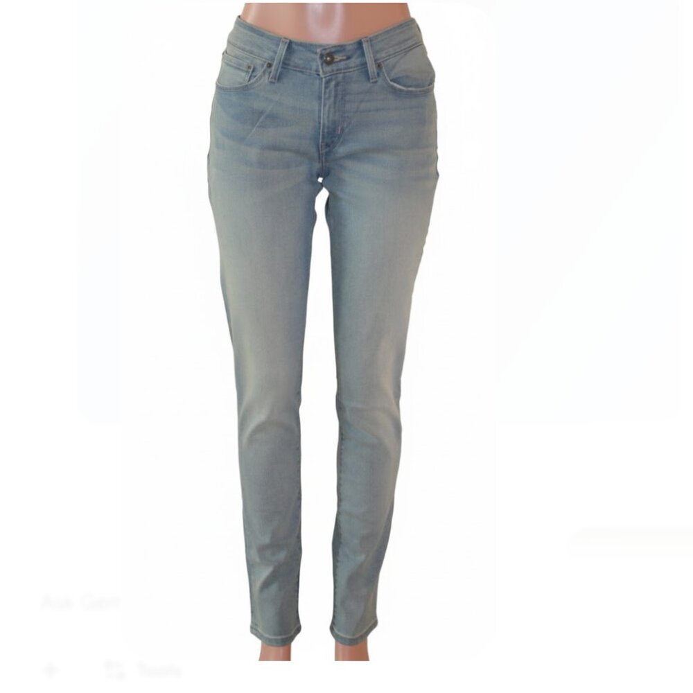 Levi's Mid Rise Slim Jeans Bold Curve Light Wash Size 6 Women's EUC